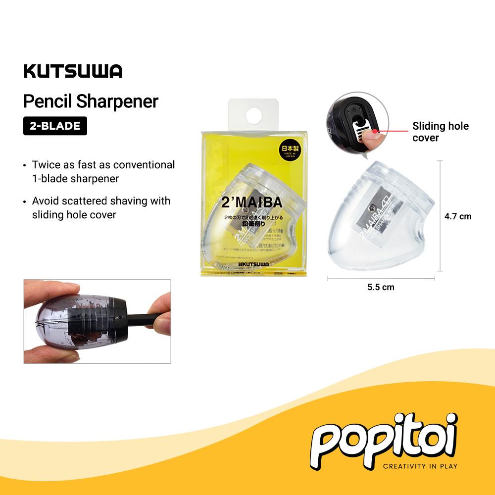 Jual KUTSUWA Pencil Sharpener 2-BLADE / KEZURU / TOGAR / 2 WAY rautan ...