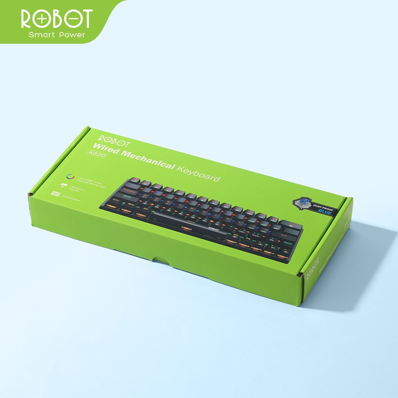 Jual KEYBOARD GAMING WIRED ROBOT KB20 Mechanical Blue Switch 63 Keys ...
