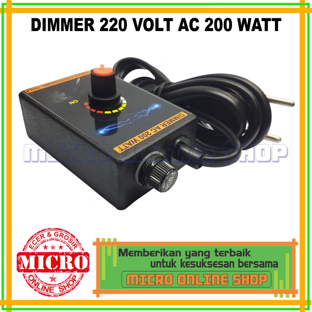 Jual Dimmer AC 220 Volt 200 Watt Pengatur Kecepatan 220 Volt 200 Watt Shopee Indonesia