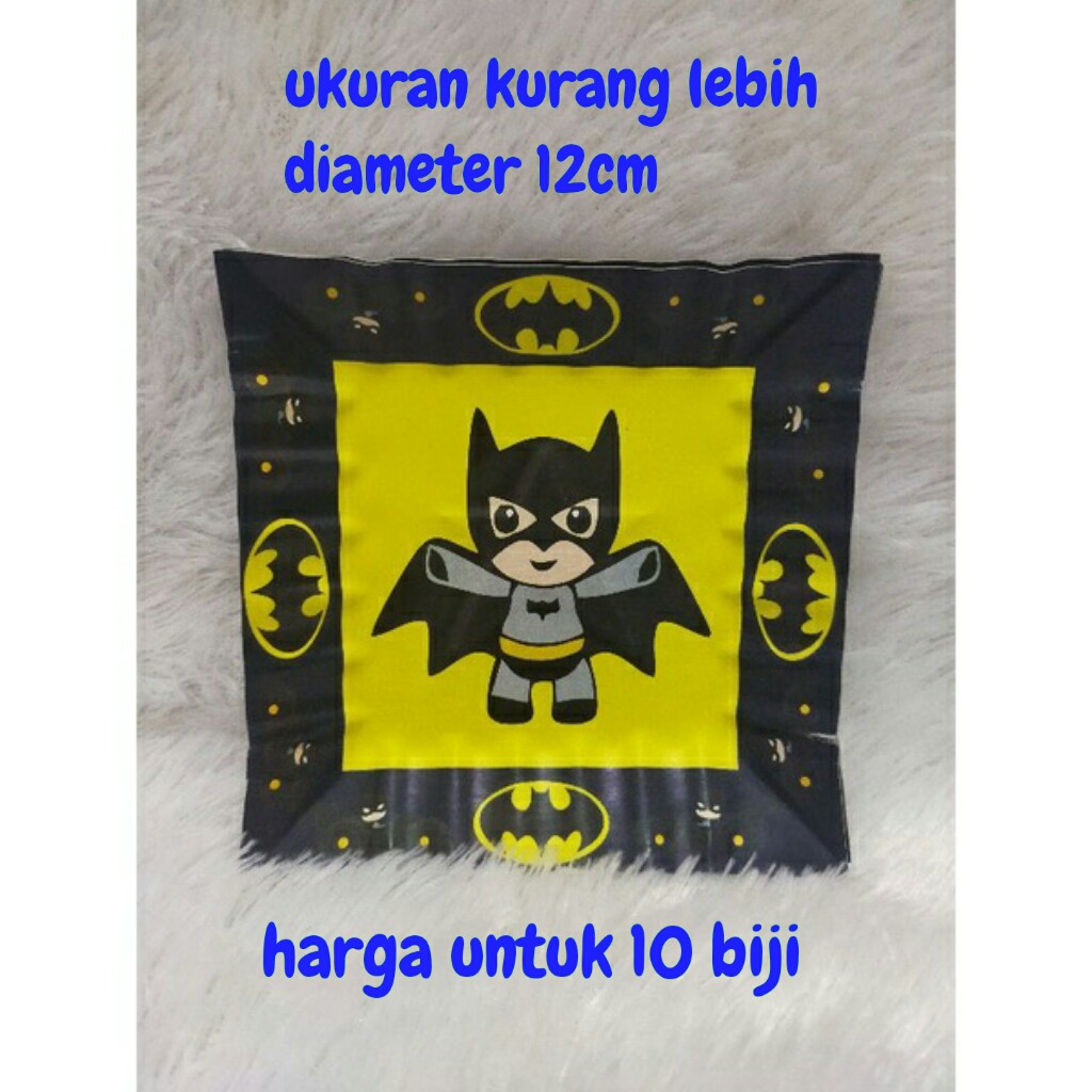 Jual Piring Kertas Kue Cake Ulang Tahun Happy Birthday Karakter Batman Shopee Indonesia