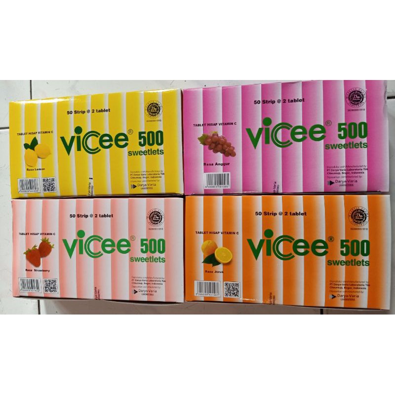 Jual Vitamin c vicee tablet hisap rasa orange lemon strawberry anggur ...