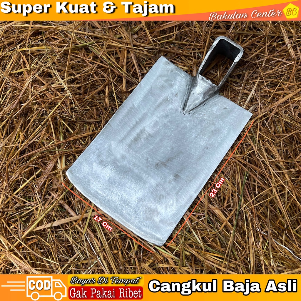 Jual Cangkul Pacul Sawah Bilah Baja Putih Asli Super Tajam Anti Lengket ...