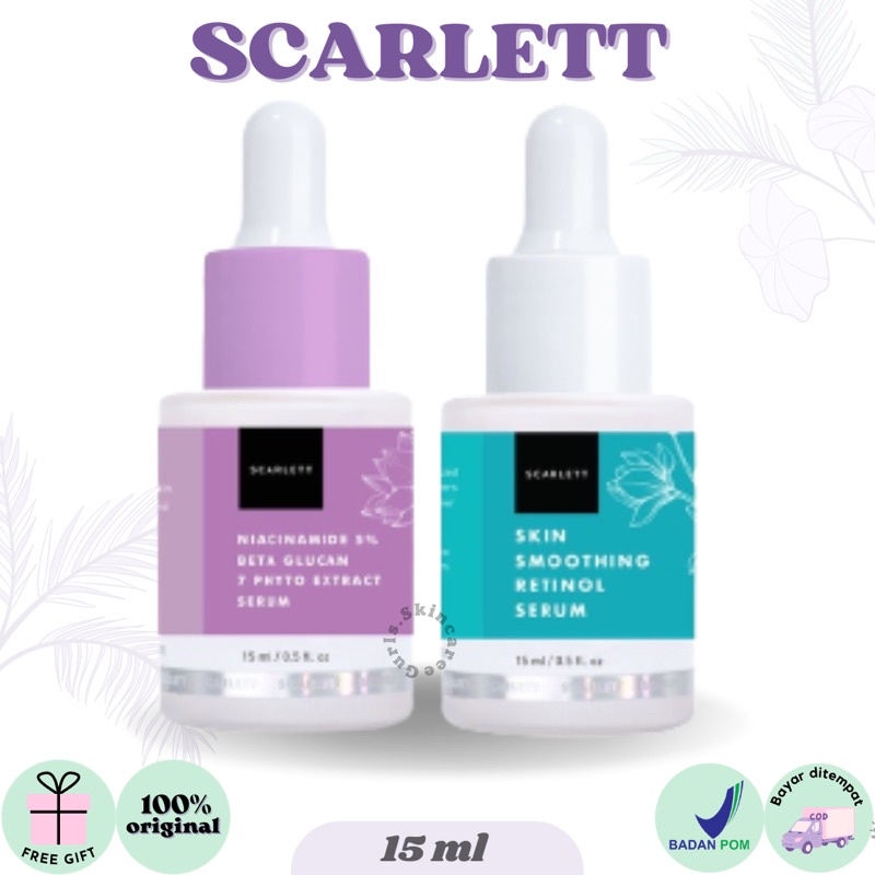 Jual Scarlett Serum Niacinamide 5 Beta Glucan 7 Phyto Extract And Skin Smoothing Retinol