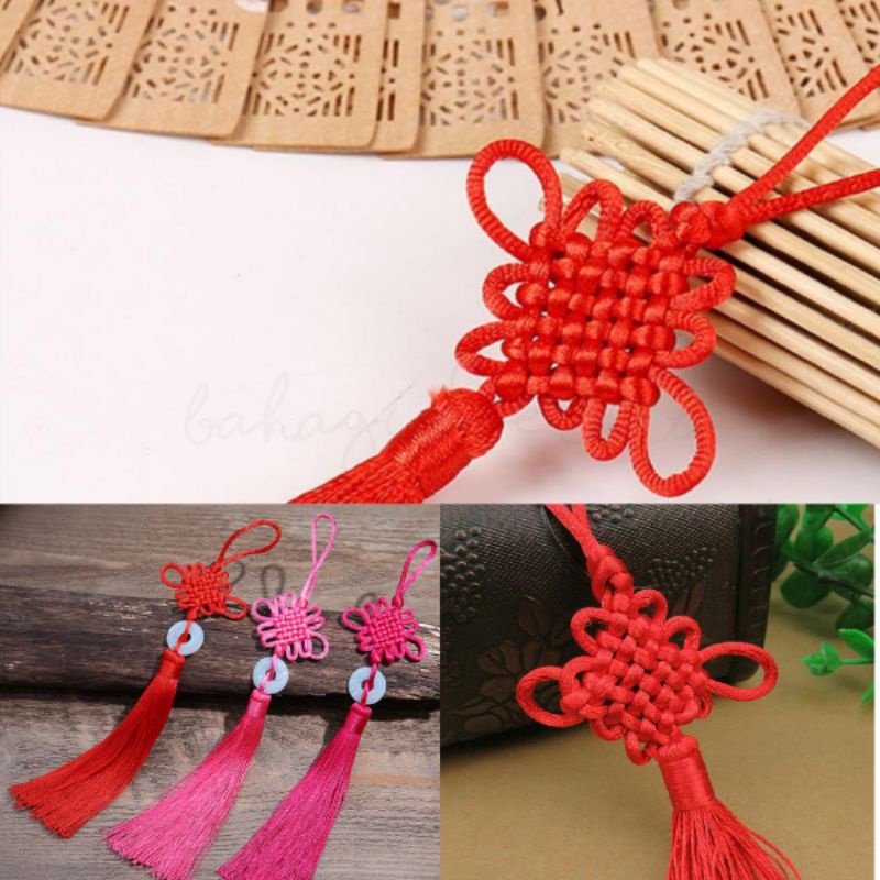 Jual Gantungan Tassel Polos Rumbai Cina Dekorasi Hampers Imlek Sincia ...
