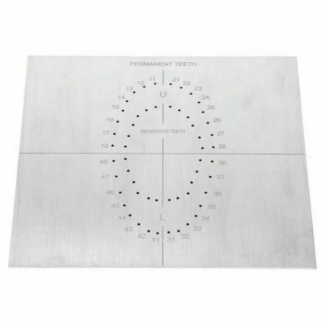 Waldent Rubber Dam Template Sheet (16/140)