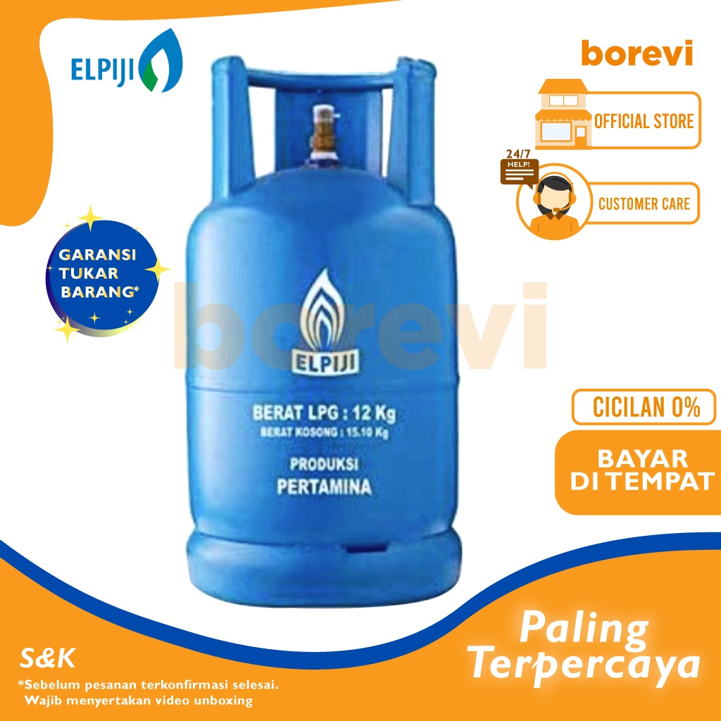 Jual Tabung Gas Lpg 12 Kg Tanpa Isi Gas Elpiji 12kg Tidak Isi Khusus Gojek Grab Shopee 