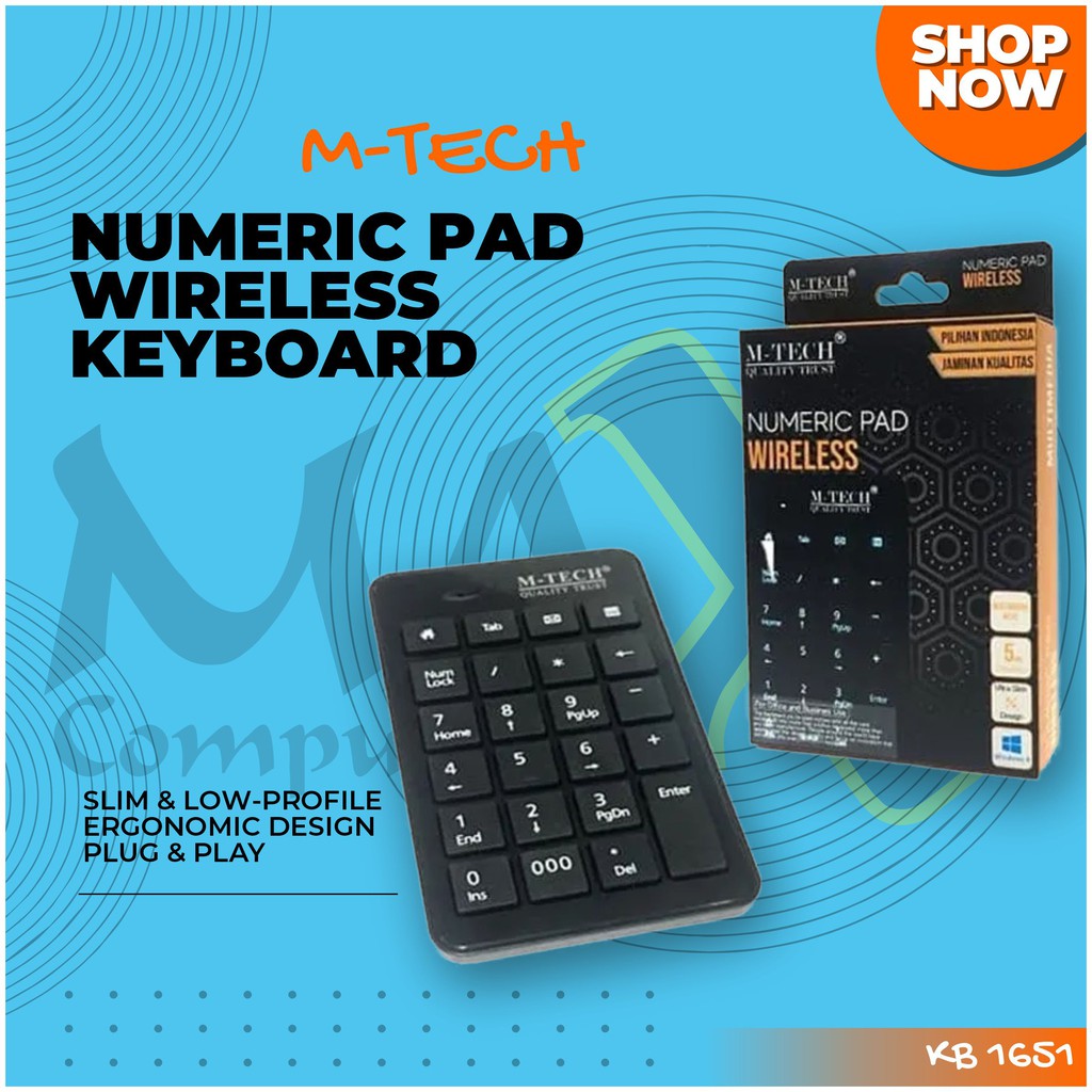 Jual M-Tech Numeric Pad Slim & Low-Profile Ergonomic Design Reliable ...