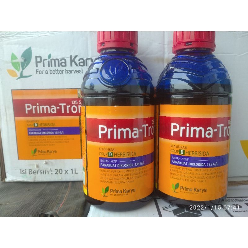 Jual Racun Rumput Prima Tron 135 Sl Pembakar Parakuat 1liter Shopee