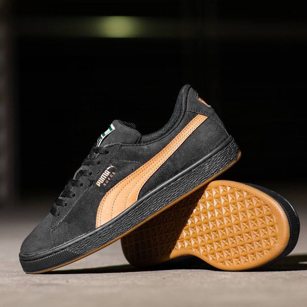 Jual Puma Suede Black Brown Gum Shopee Indonesia