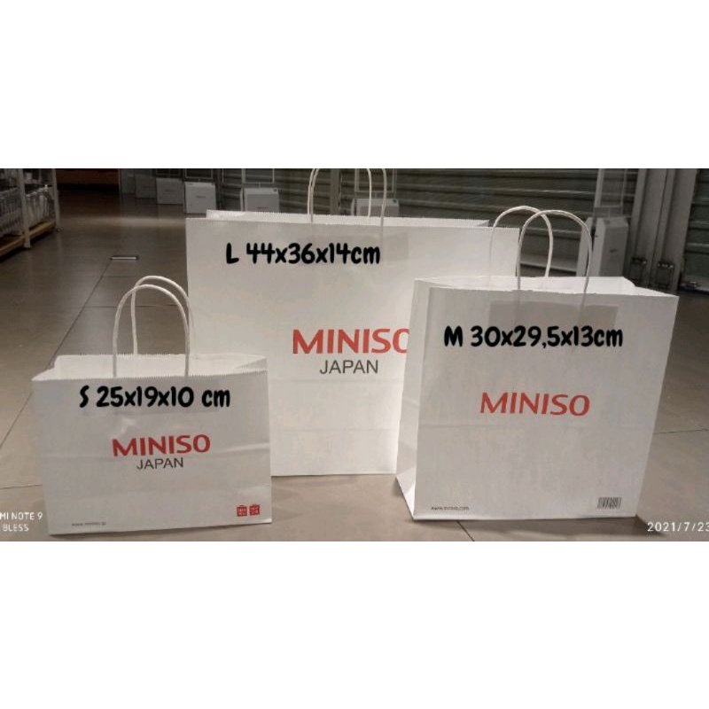 Jual Paper Bag dan Plastik murah ori Miniso | Shopee Indonesia