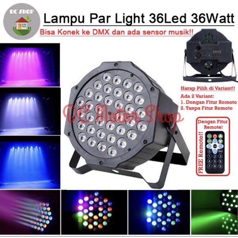 Jual Par Light 36 LED RGB Mini Flat Stage Lampu Panggung LED MINI PAR