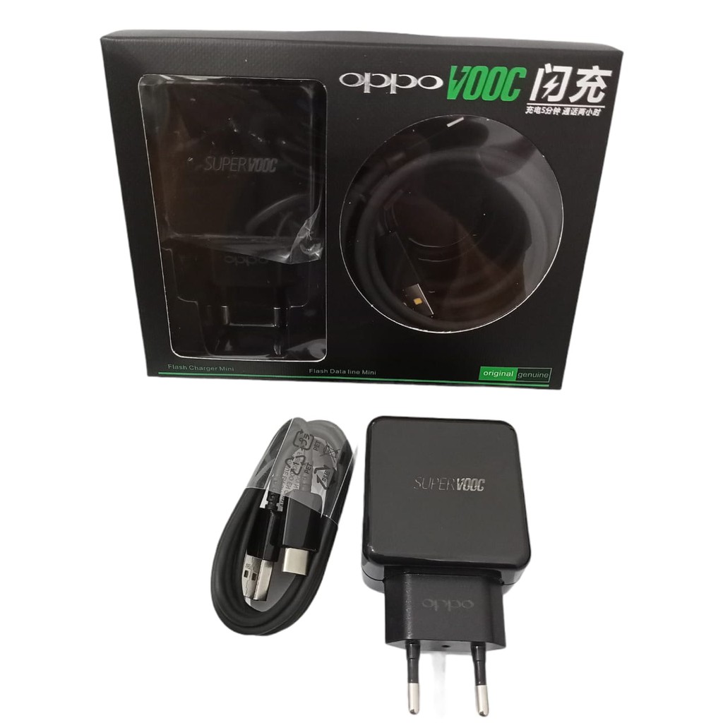 CHARGER OPPO VOOC R17 65W HITAM SUPER VOOC FAST CHARGING R17/R15/R11 65  WATT 65WATT COLOKAN MICRO DAN TYPEC