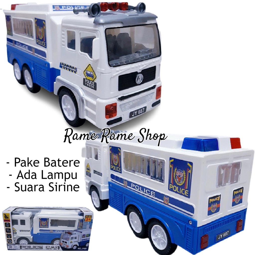 Jual Mainan Truk Box Polisi Bump Go - Mobil Mobilan Batre Police