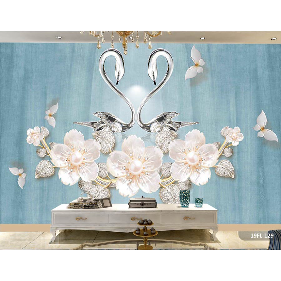 Jual WALLPAPER DINDING CUSTOM FLORAL THEME 25 | Shopee Indonesia