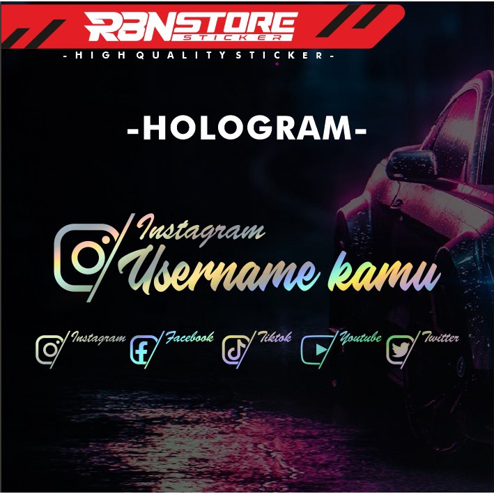 Jual STIKER NAMA COSTUM SOSMED BEBAS UNTUK MOTOR DAN MOBIL CUTTING ...
