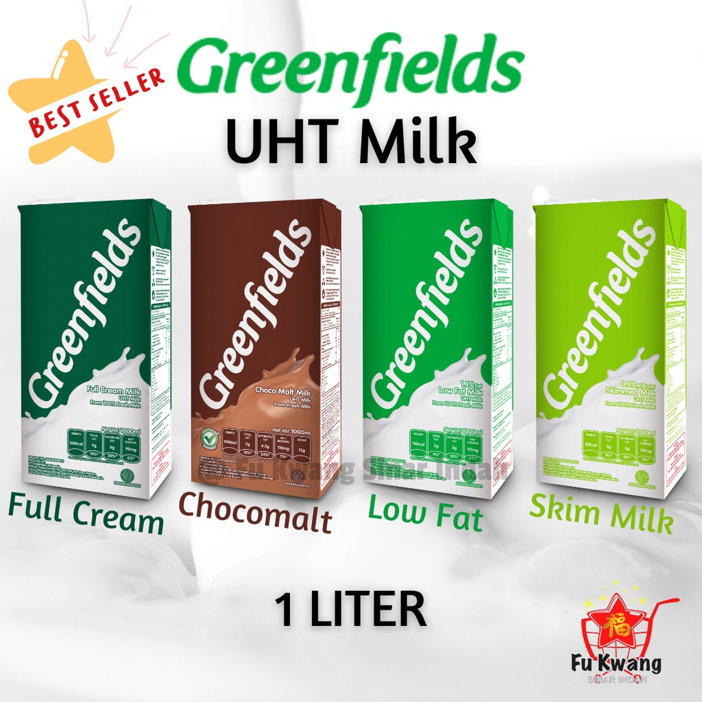 Jual Greenfields Greenfield Green Field Fields Susu UHT Milk 1 Liter