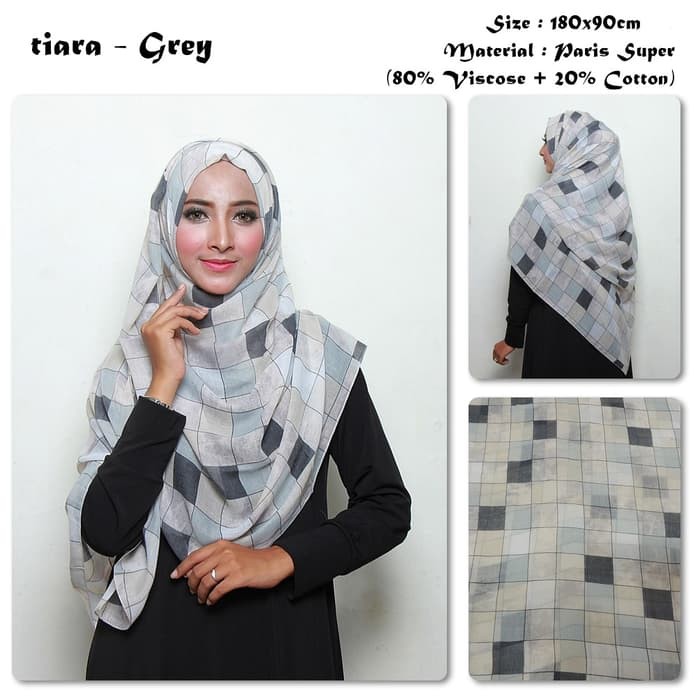 Jual Tiara | Gingham Patchwork | Bahan Paris Super | Pashmina Motif ...