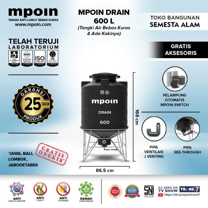 Jual Toren Air Toren Tandon Tangki Air Mpoin Plus Liter Wave Drain