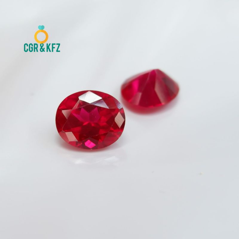 Jual Permata Ruby Siam Corundum Lab Top quality oval cut | Shopee Indonesia
