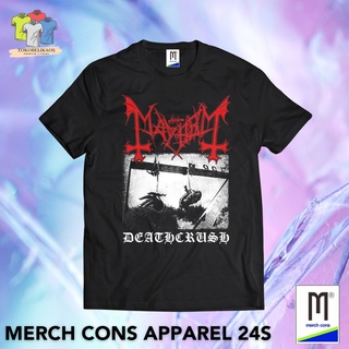 Jual HM163, KAOS BAND MAYHEM TAG MERCHCONS, SIZE LUAR