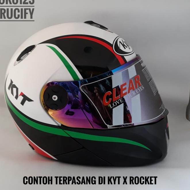 Jual Kaca helm KYT Rocket KYT Troy Visor helm KYT X Rocket Rainbow