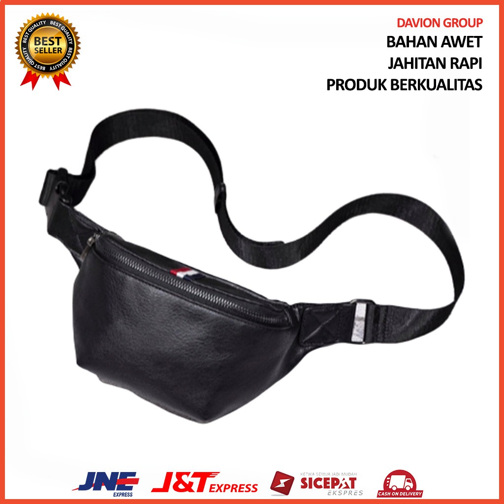 Jual TAS WAIST BAG SLING BAG KULIT BRANDED SELEMPANG PUNGGUNG E4I1