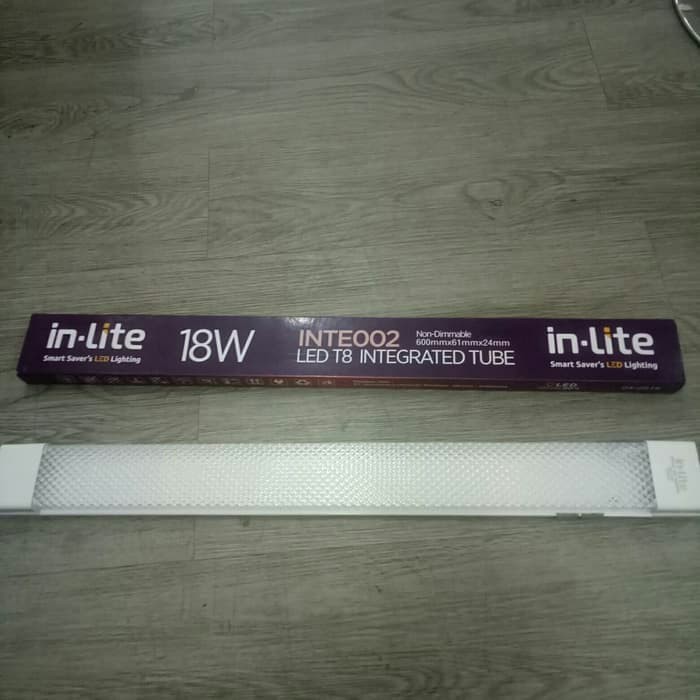 Jual Lampu Led T8 Integrated Tube INTE002 18 watt Putih 60 cm merk In ...