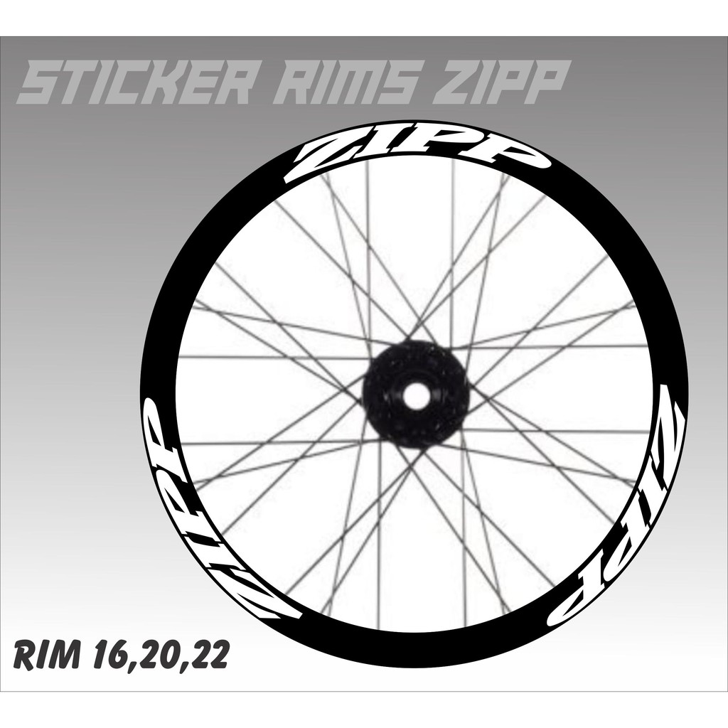 Jual sticker rims zipp stiker decal velk 16 20 22 | Shopee Indonesia