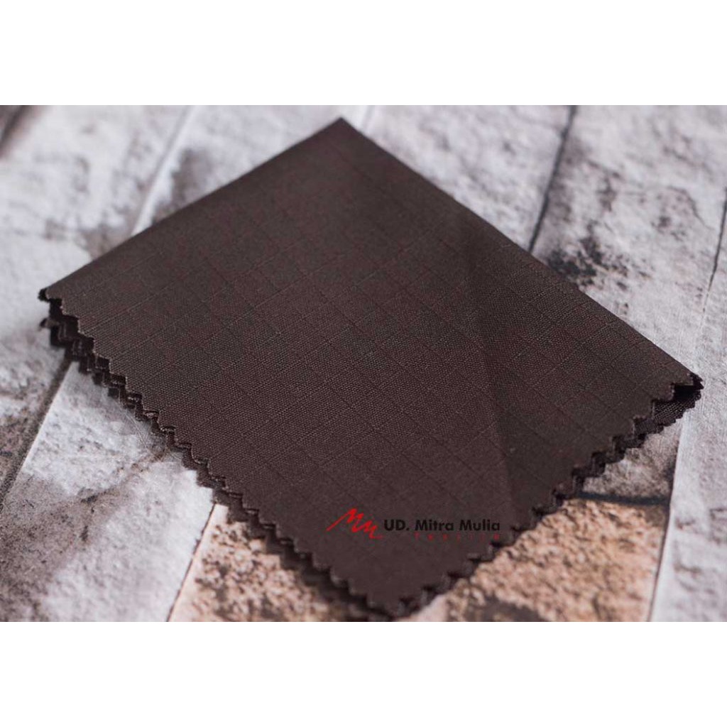 Jual Kain Ribstop Drill Istex, Bahan Seragam, Kode 128 Warna Coklat Tua