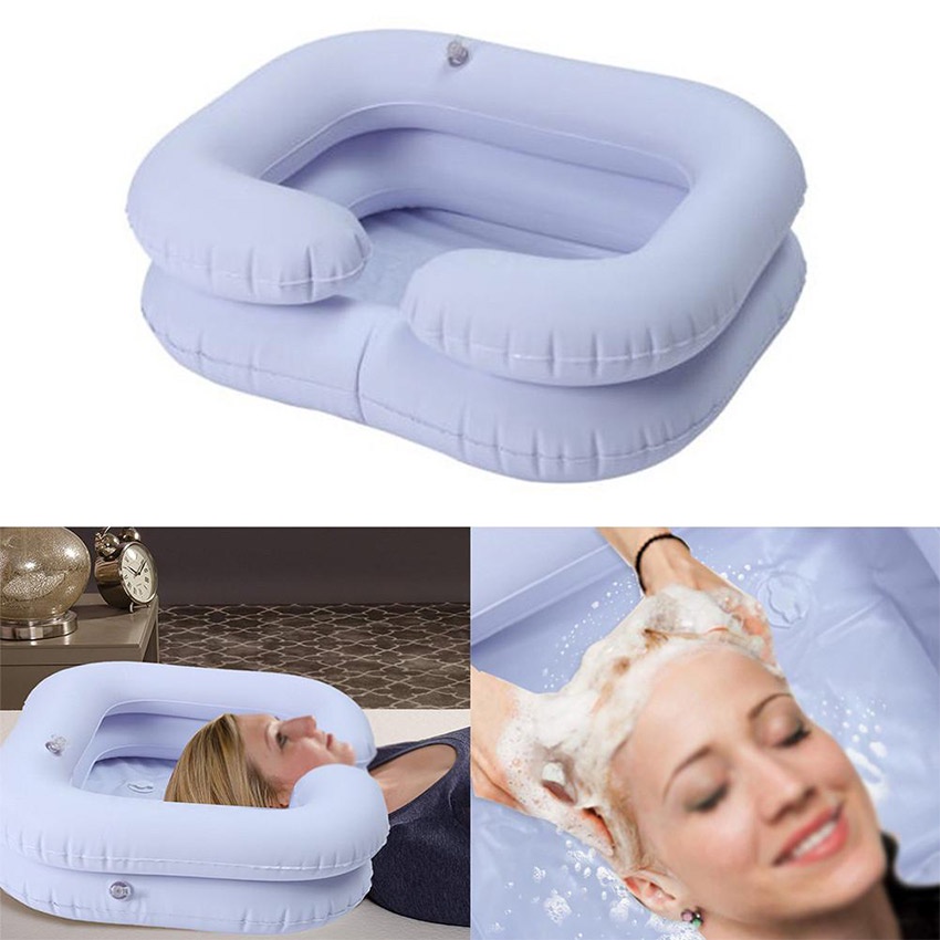 Jual PVC baskom tiup portable tempat cuci rambut keramas utk org tua ...