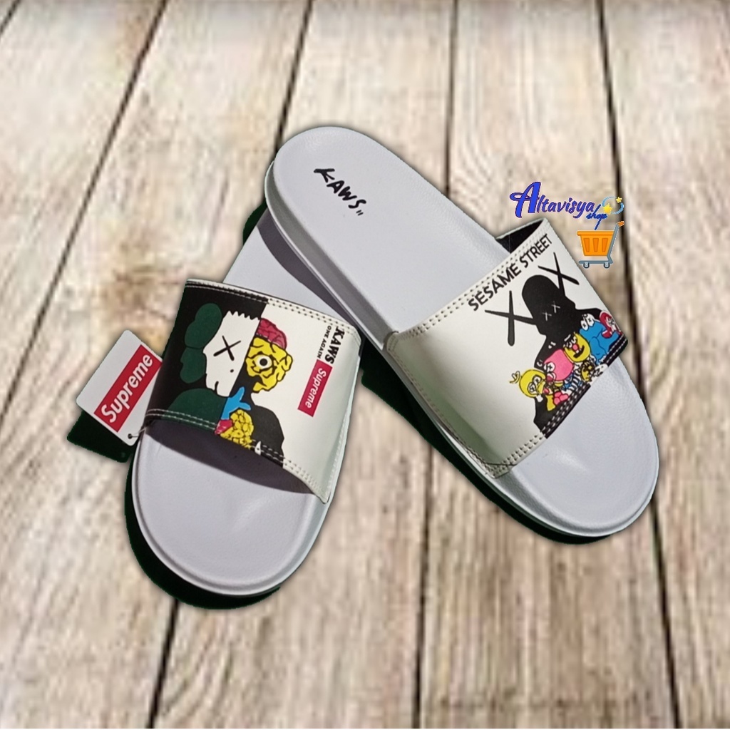Jual Sandal Slop Kaws X X sesame street Shopee Indonesia