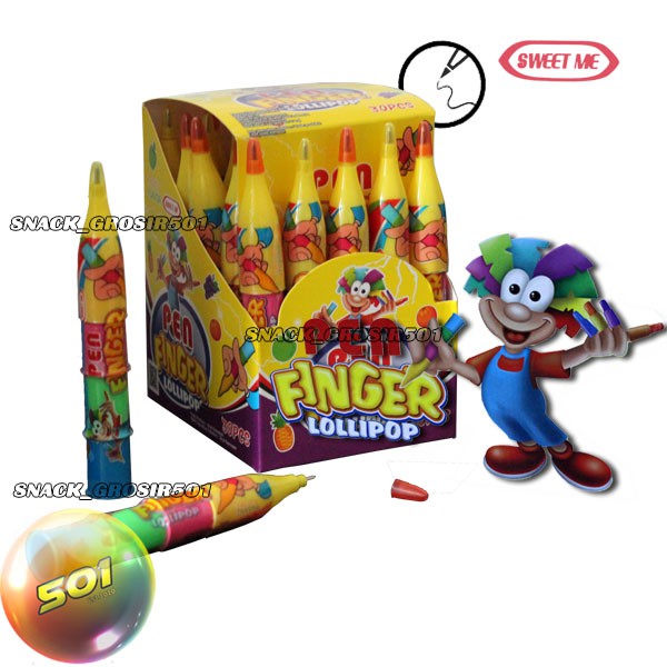 Jual Permen Pulpen Aneka Rasa Pen Finger Lollipop Fruit Flavour Pak 30 ...
