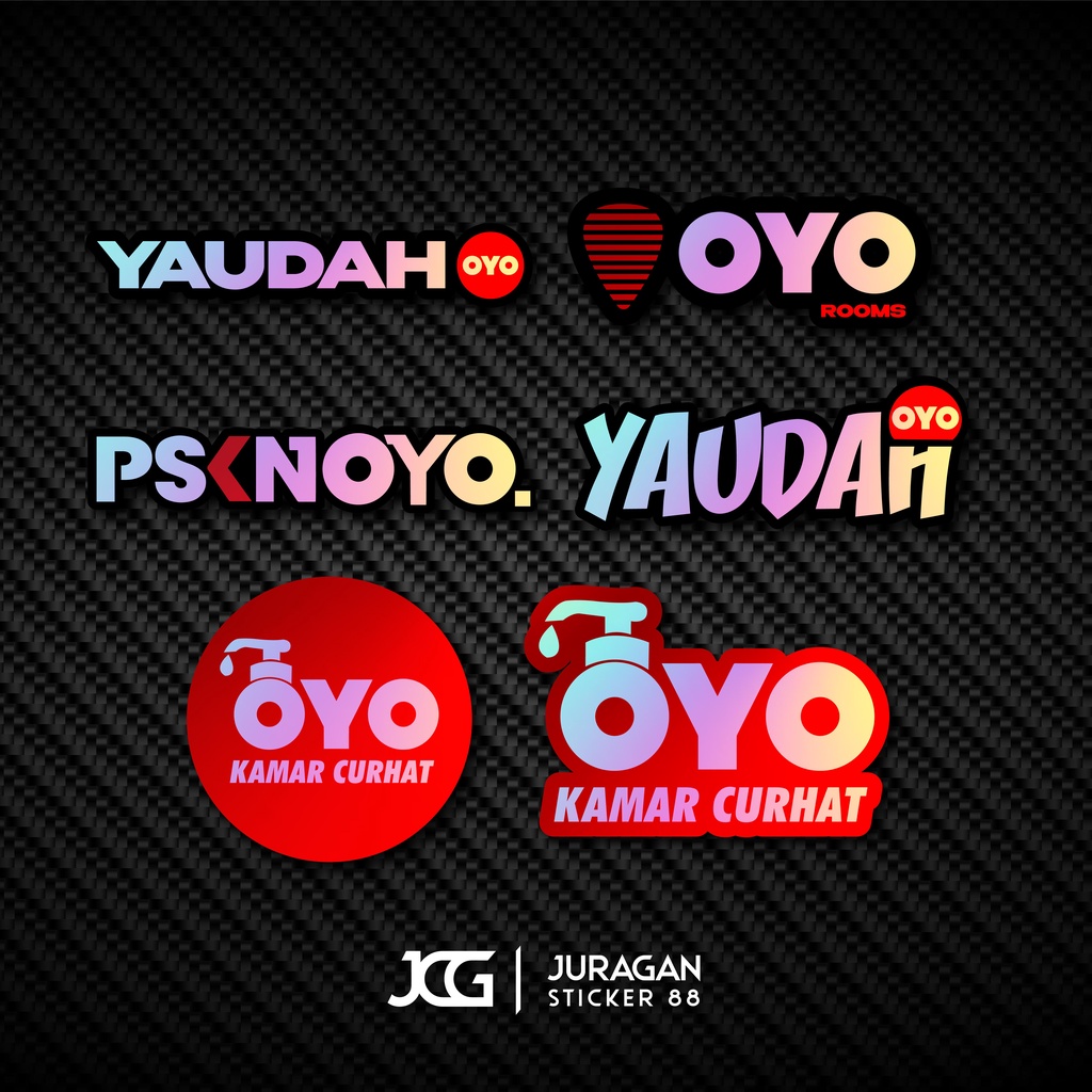 Jual stiker oyo / stiker oyo garage / stiker yaudah oyo / stiker viral