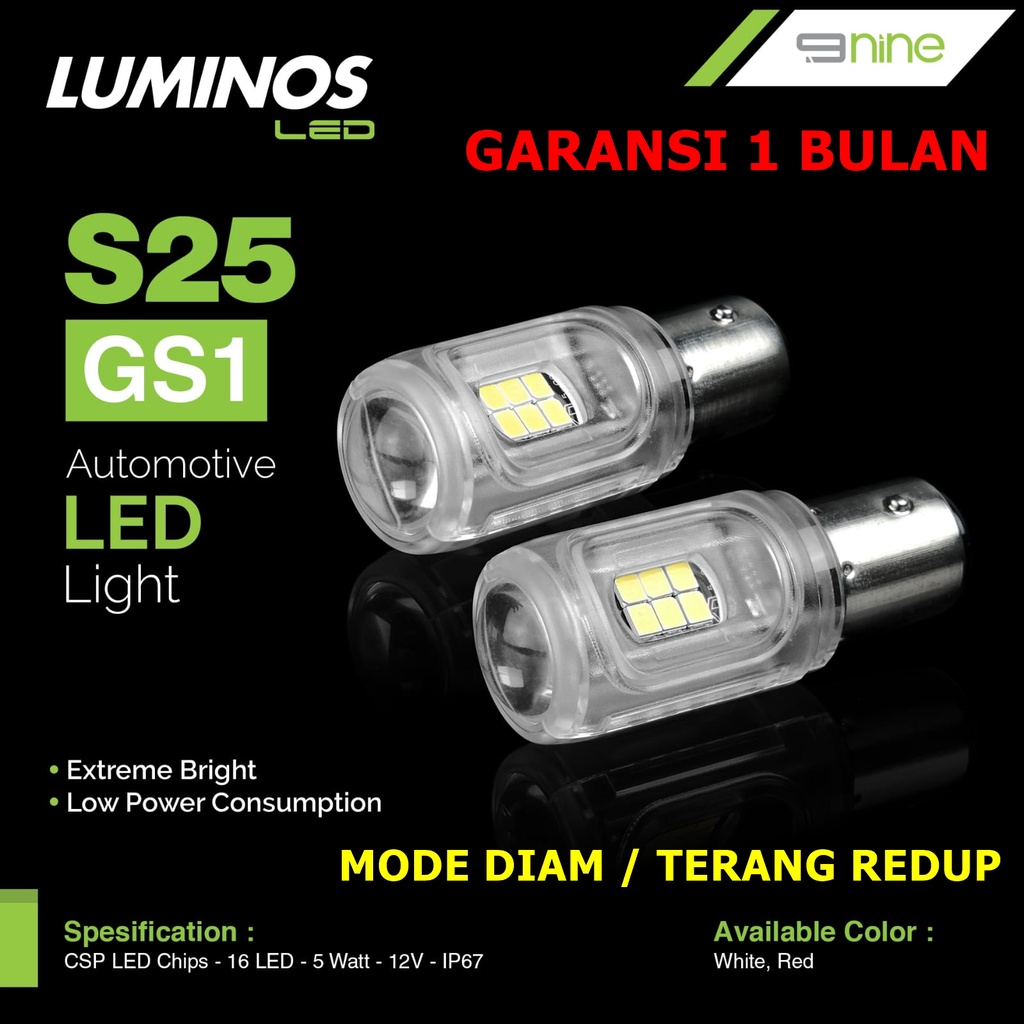 Jual Lampu Led Rem Mobil S Bayonet Diam Luminos Extreme Bright Chip