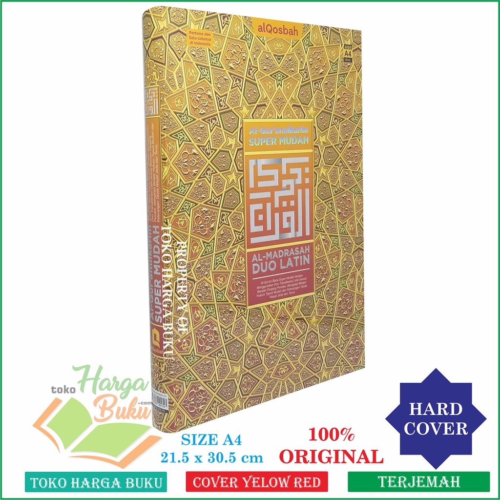 Jual Al-Quran Al-Madrasah Duo Latin UKURAN BESAR A4 HC Tajwid Terjemah ...