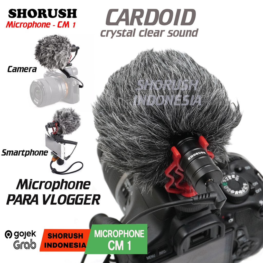 Jual Shorush Cm Mini Microphone Cardioid Mic Vlogging For Iphone Ios