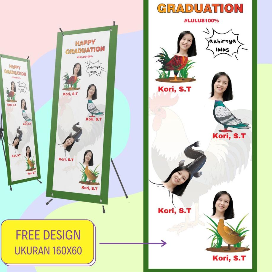 Jual Salee Cetak Banner Wisuda Pecel Lele [x Banner Ukuran 160x60