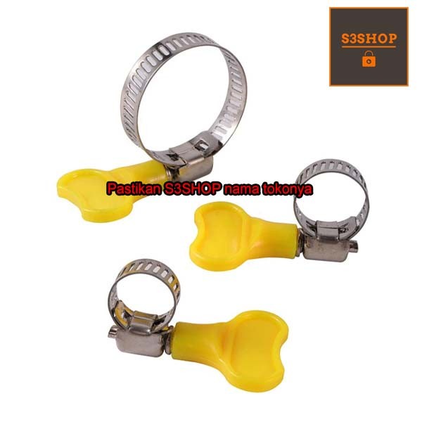 Jual Stainless Klem Selang Kupu Hose Clamp Handle 1/2" 3/4" 5/8" 7/8