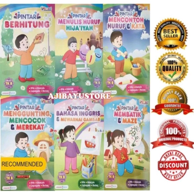 Jual Buku Materi PAUD Lengkap 1 Paket Set Isi 6 Buku Sesuai Standar ...