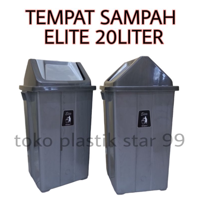 Jual Tempat Sampah Tutup 20ltr Abu Shopee Indonesia 5494