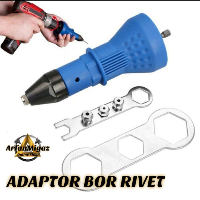 Jual Adaptor Bor Rivet Tang Rivet Ripet Sambung Konverter Bor Rivet Gun ...