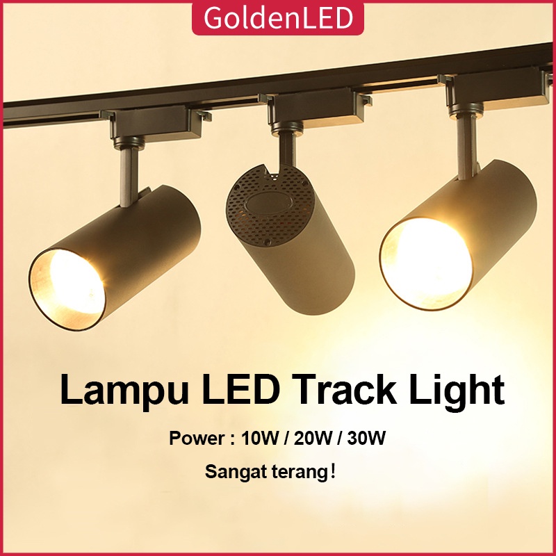 Jual Golden LED LAMPU RELL TRACK LED SOROT LAMPU SOROT TRACKLIGHT REL ...