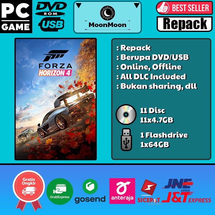 Jual TERBARU Forza Horizon 4 All DLCs Online Offline DVD [PC, Laptop ...