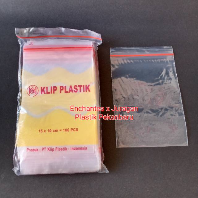 Jual Plastik Klip 10x15 Cm Isi 100 Lembar Pack Bening Dengan Ziplock 10