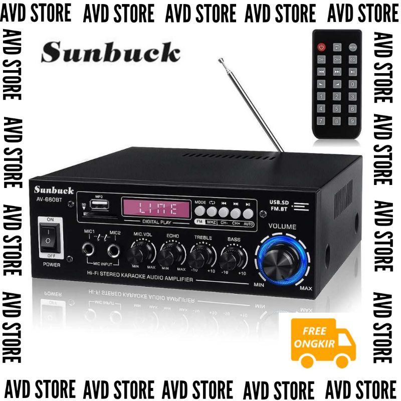 Jual Sunbuck Audio Bluetooth Dac Amplifier Ch Remote W