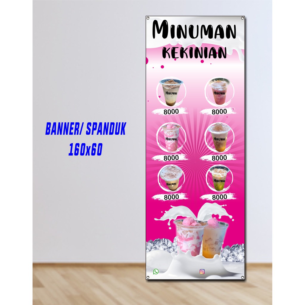 Jual CETAK BANNER SPANDUK BACKDROP MINUMAN, FREE DESAIN, MINUMAN ...