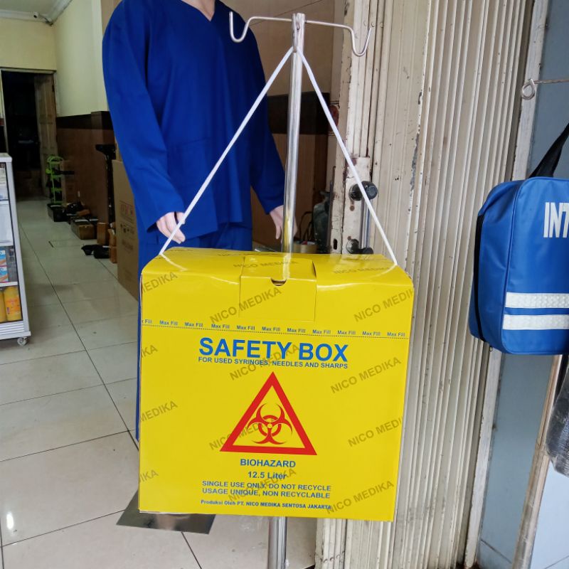 Jual Safety Box 12,5 Liter Biohazard Container Tempat Sampah Medis ...