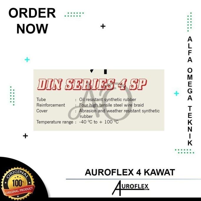 Jual AUROFLEX SELANG HIDROLIK 4 WIRE 2 INCH HOSE HYDRAULIC 2