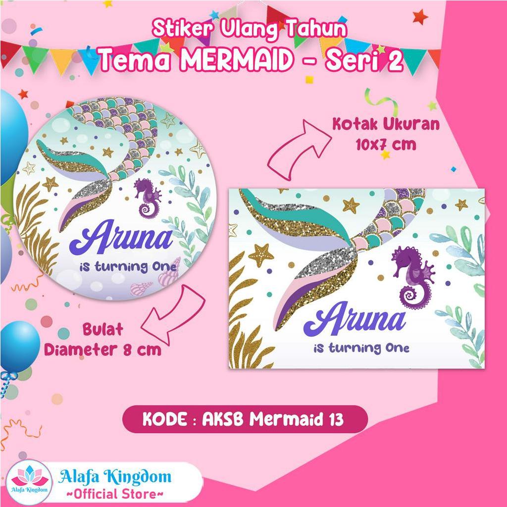 Jual [alafakingdom] Stiker Label Ulang Tahun Mermaid Seri 2 | Label ...