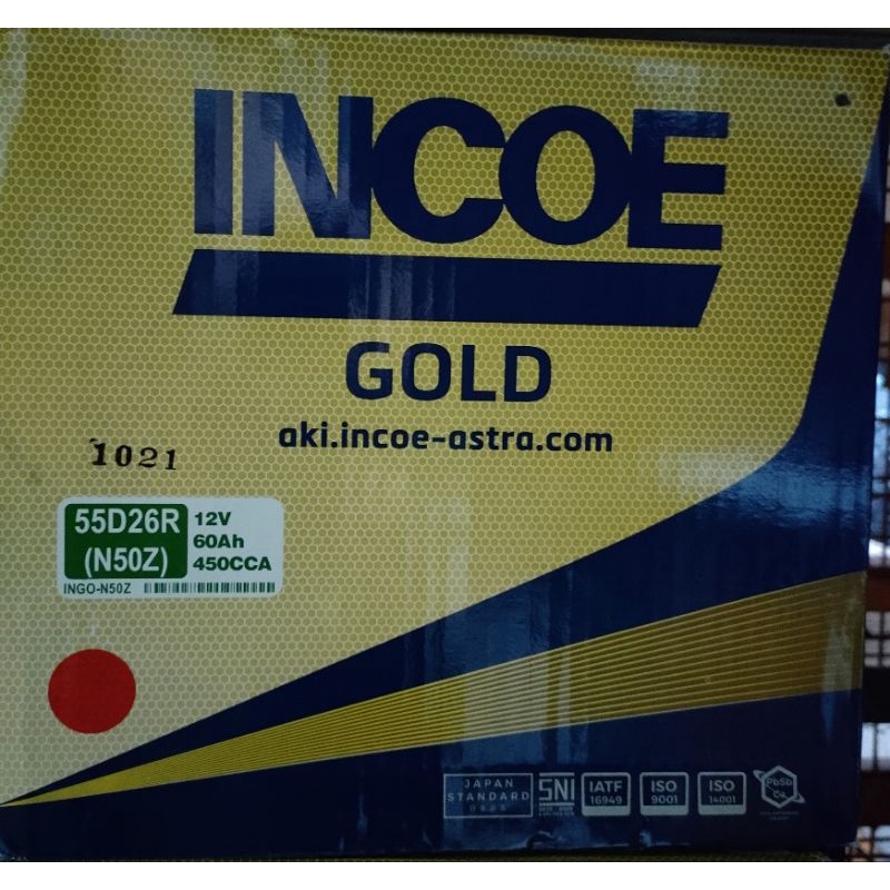 Jual ACCU / AKI INCOE GOLD N50Z (55D26R) | Shopee Indonesia
